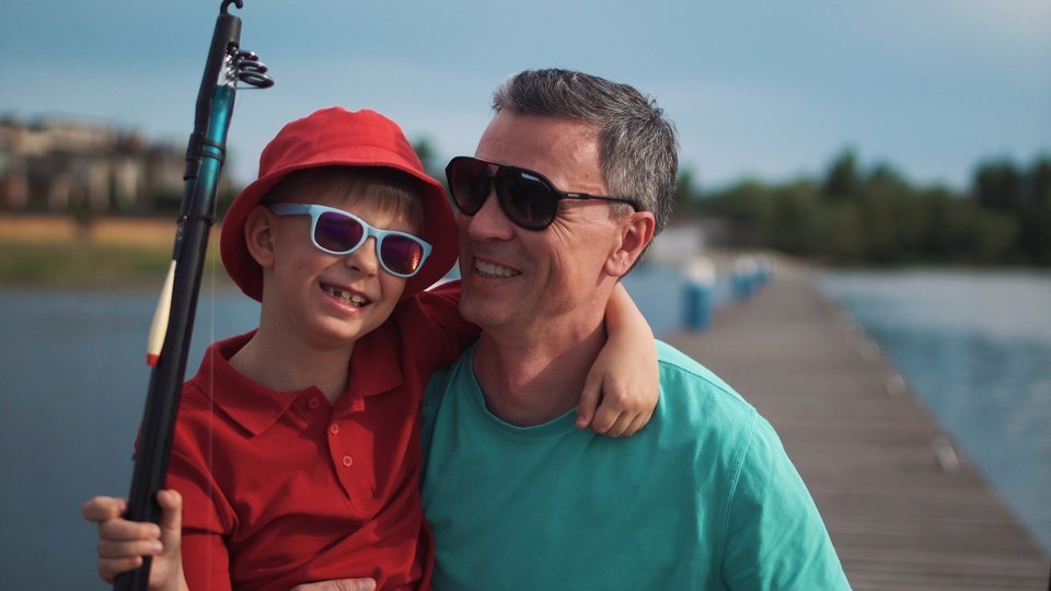 サングラス　親子　写真