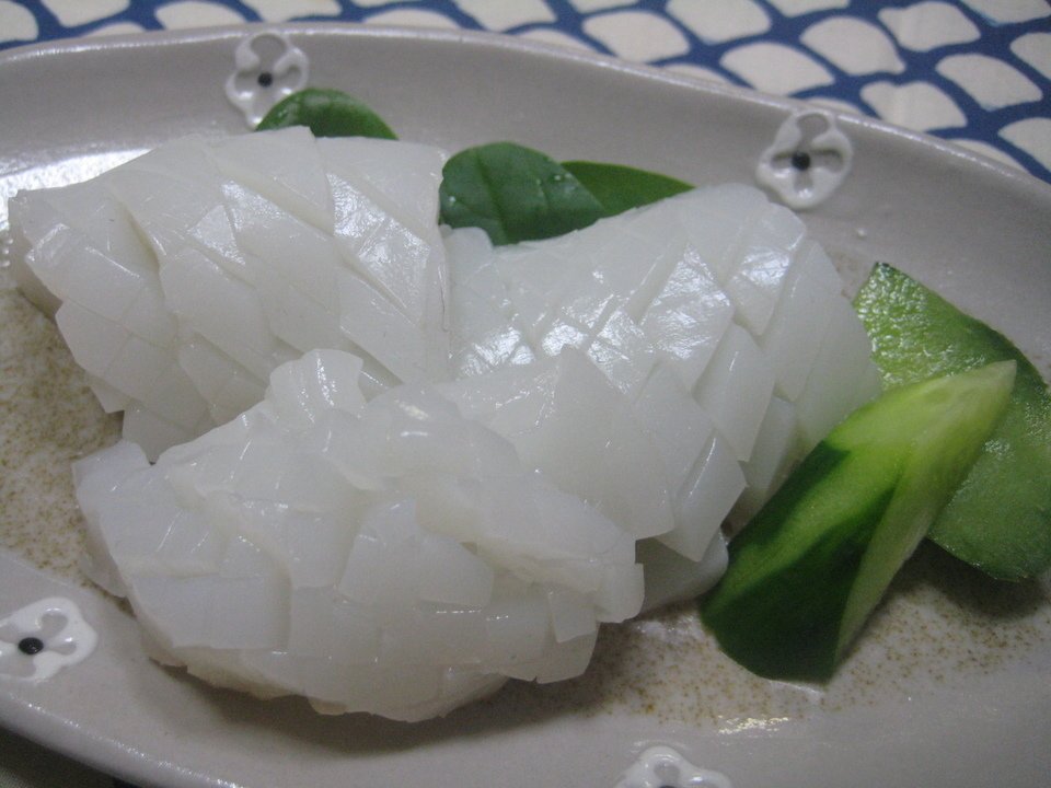 アオリイカ　造り　写真