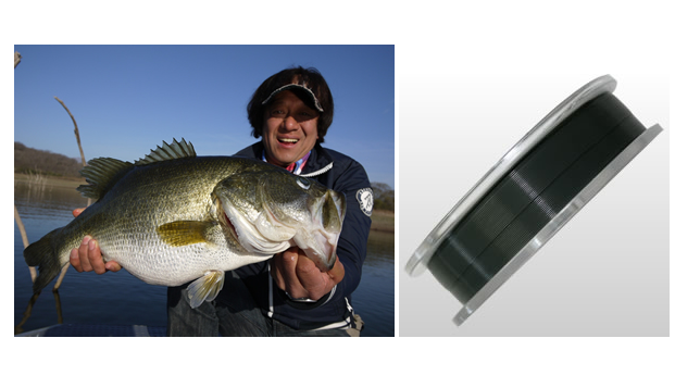 ライン バス 釣り人 写真