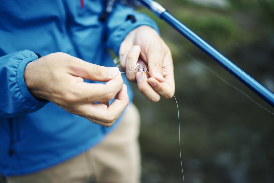 手 釣り ライン 写真