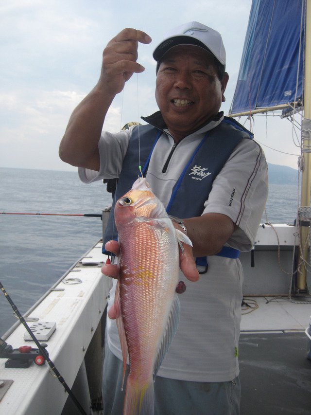 アマダイ　釣り人　写真