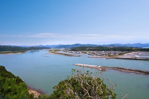 四万十川　大河　下田港　写真