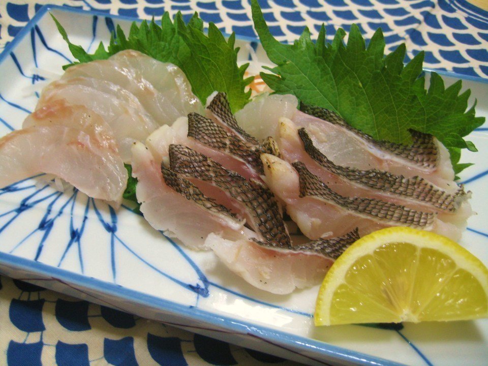 メバル　焼き霜造り　写真