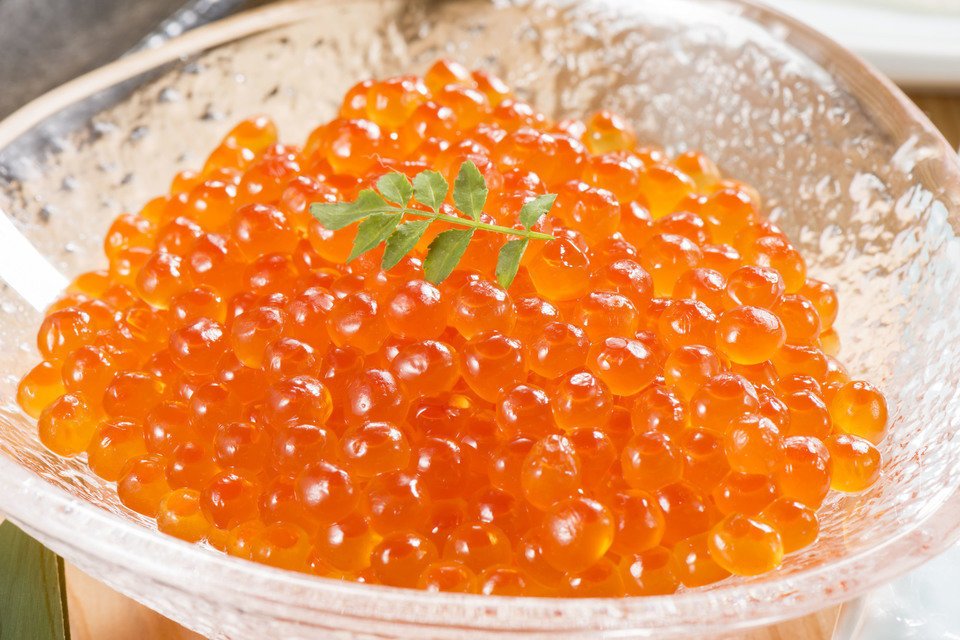 いくら　小盛り　皿　写真　