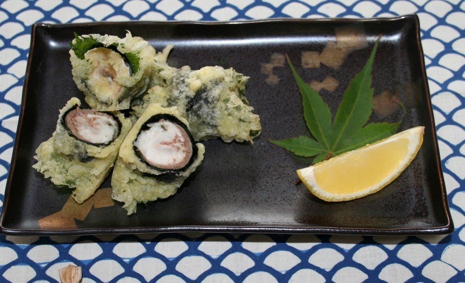 アジ　梅肉揚げ　写真