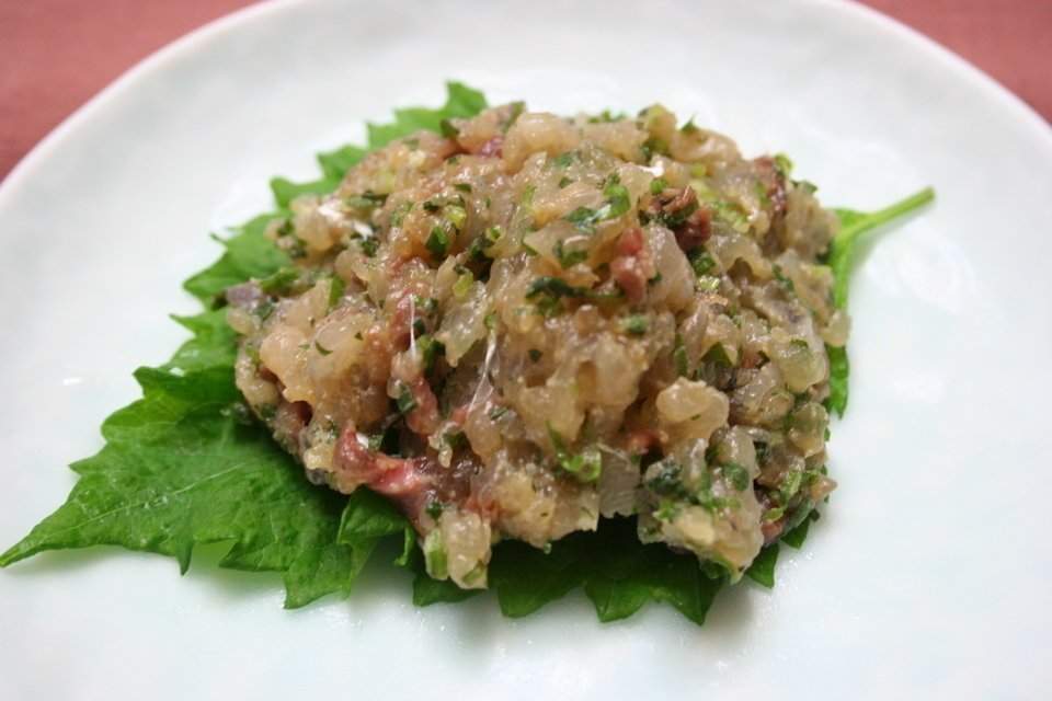 アジ　なめろう　写真