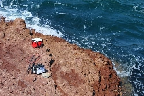 釣り竿　釣り道具　海　写真