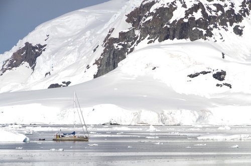 南極　釣船　写真
