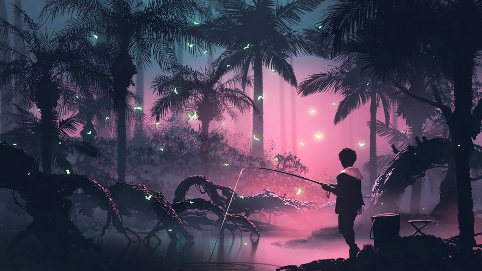 魚釣り　イメージ