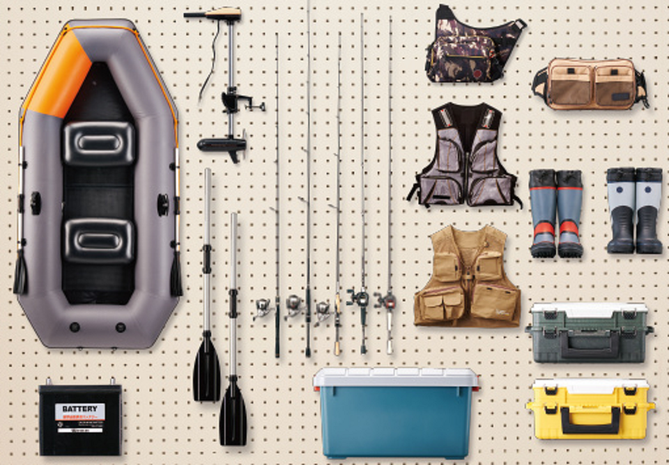 釣りにはたくさんのタックルを持ち込むことになる