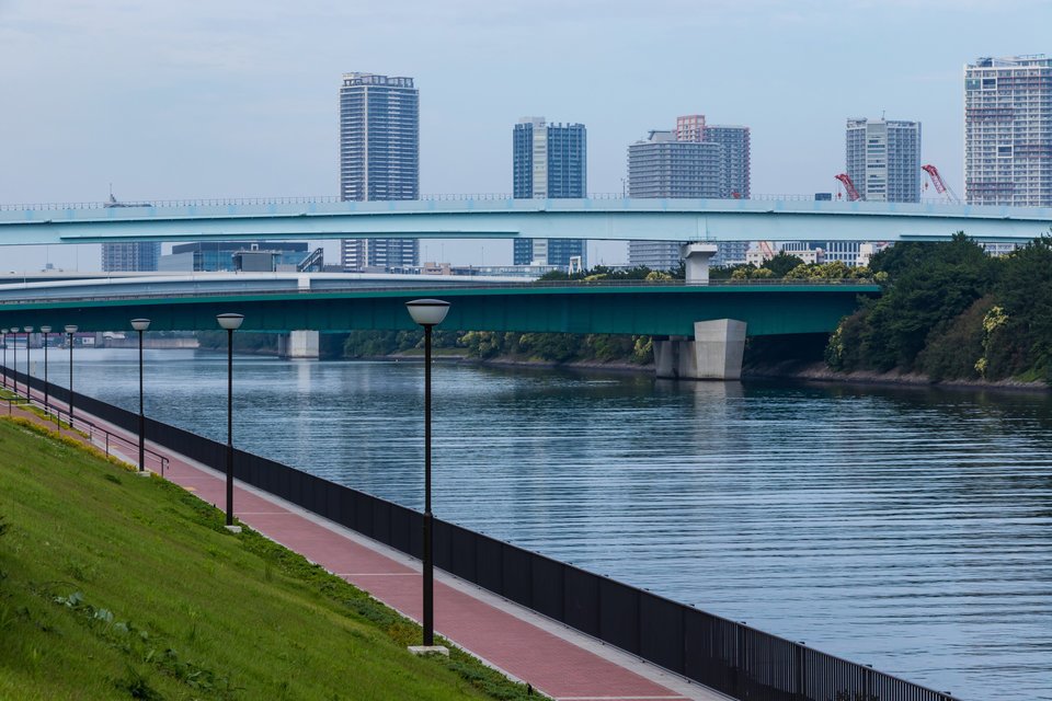 東京都　運河沿い