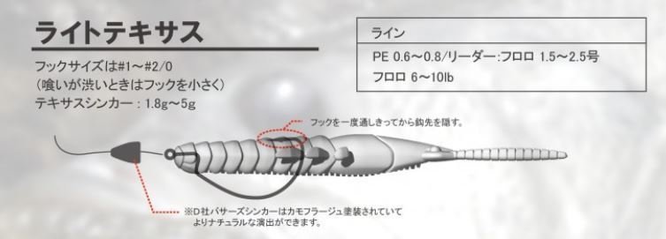 イッセイ　ライトテキサス　使い方　画像