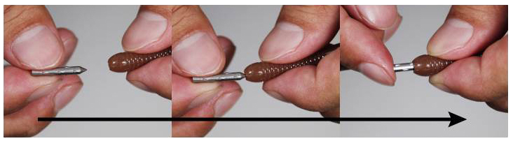 ネイルシンカーを真っ直ぐ刺すことが可能なネイルホール