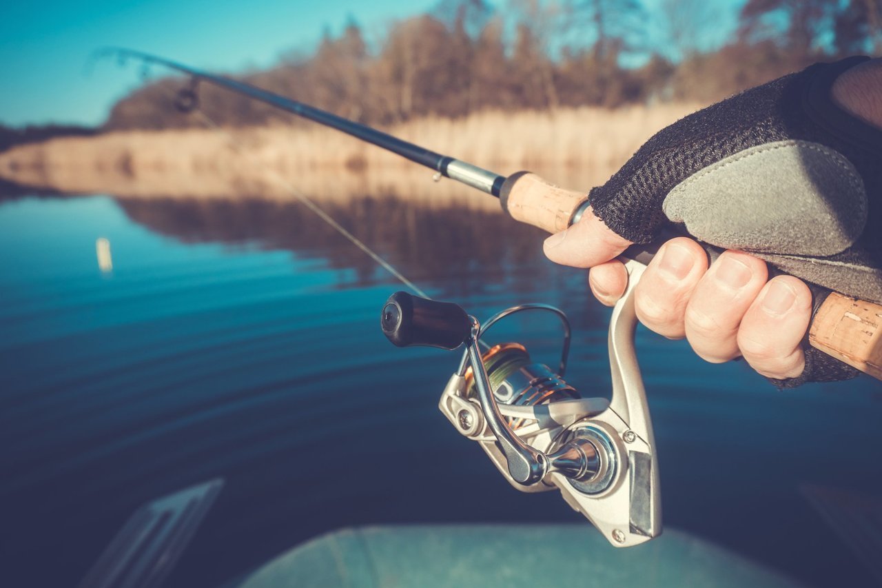 釣り人の手元の写真
