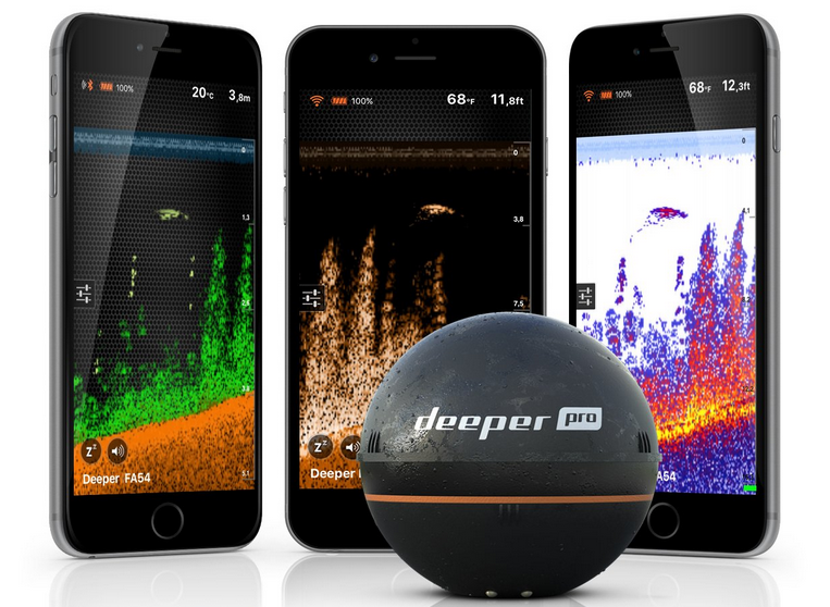 スマホにデータを飛ばせる魚群探知機