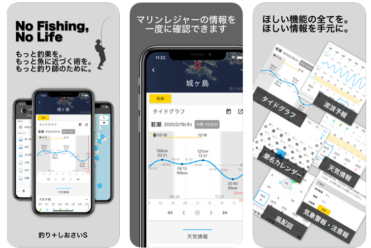 潮見表アプリのアップ写真