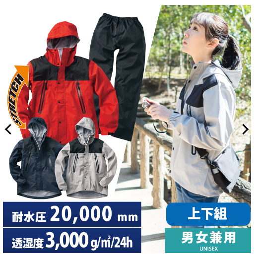 レインスーツの写真