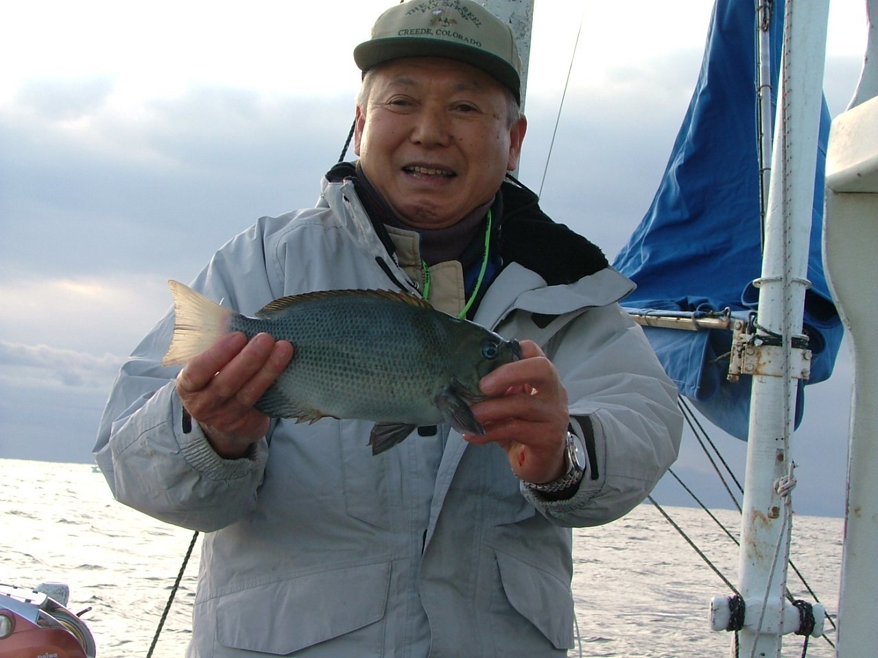 メジナと釣り人の写真