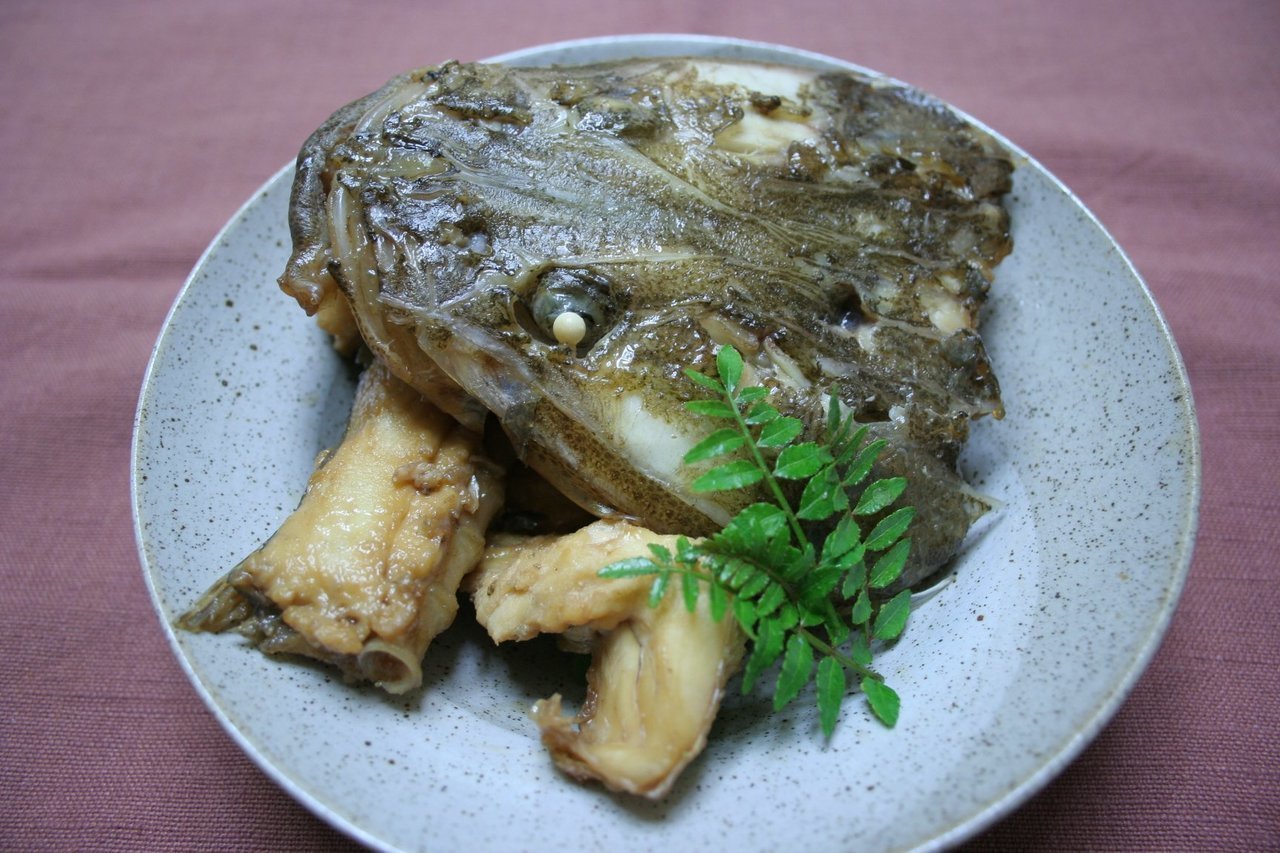 マゴチの兜煮の写真