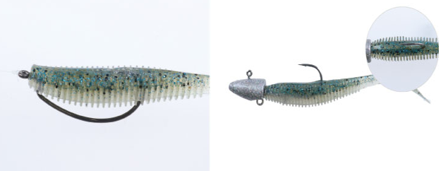 ワームとフックとシンカーの組み合わせ