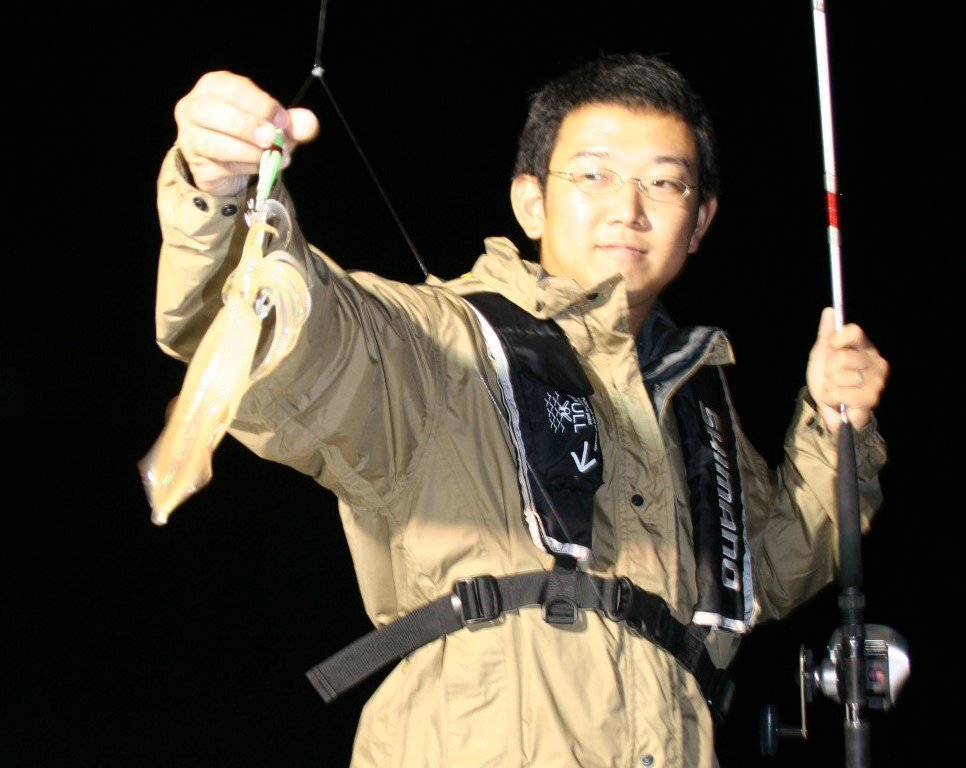 シロイカ(ケンサキイカ)釣りの写真