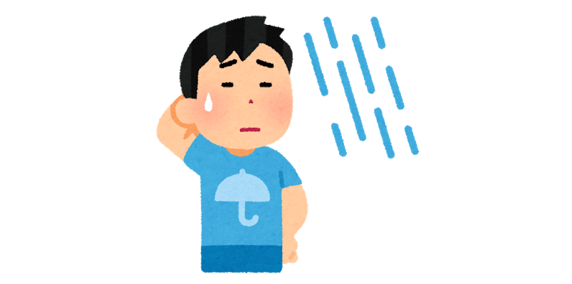 雨男のイラスト