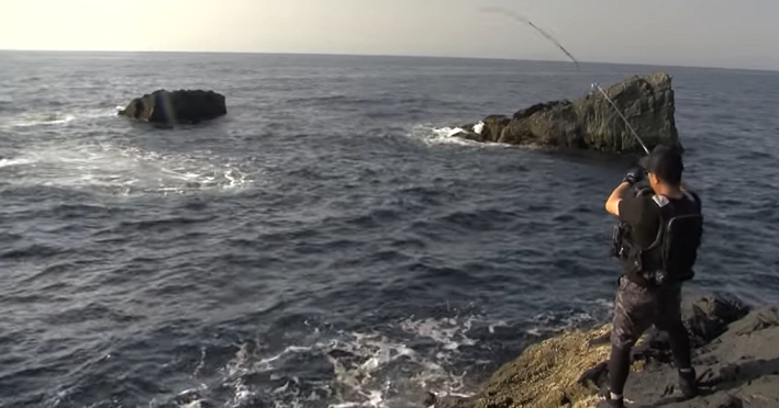 釣り人のアップ写真