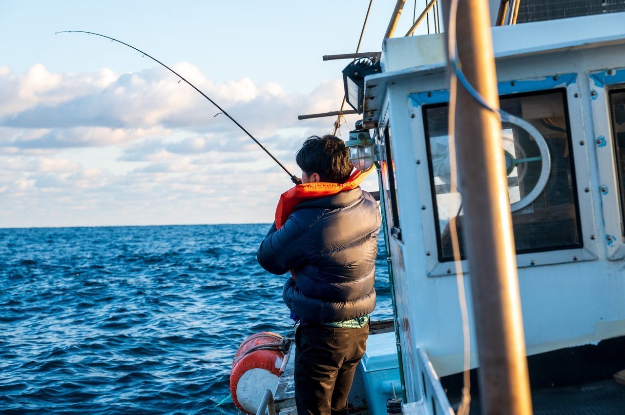 船釣りの写真