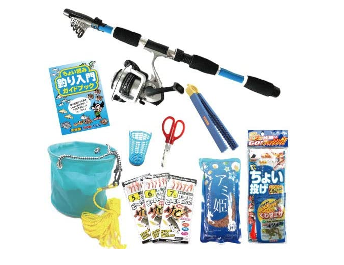 ロッドとリール・仕掛けのアップ写真