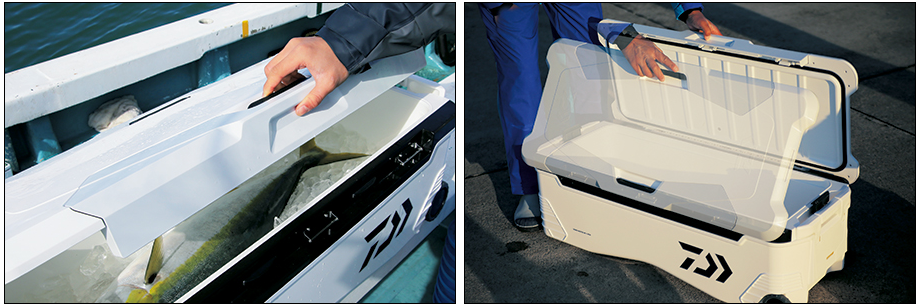 クーラーボックスのアップ写真