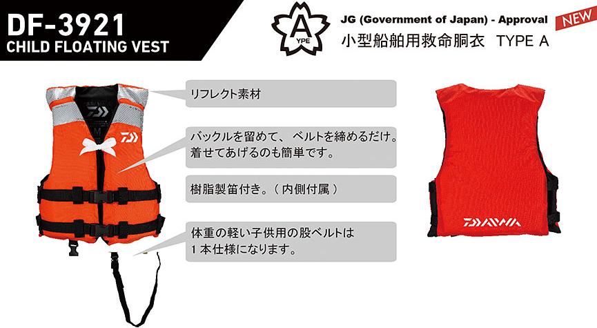 ライフジャケットのアップ写真