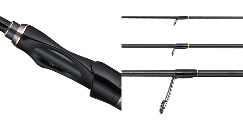 リールシートとガイドの写真