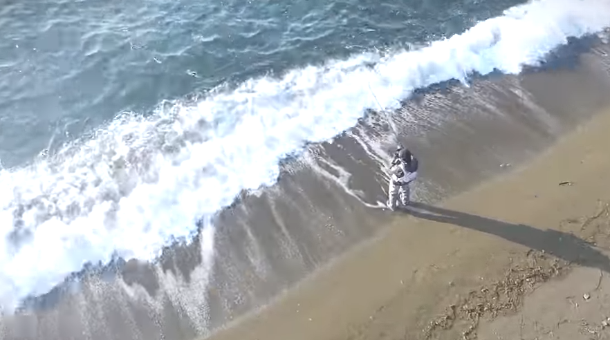 釣り人のアップ写真