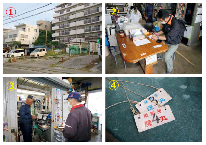 乗船の手順の写真