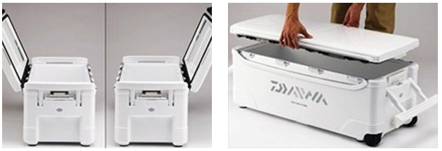 クーラーボックスのアップ写真