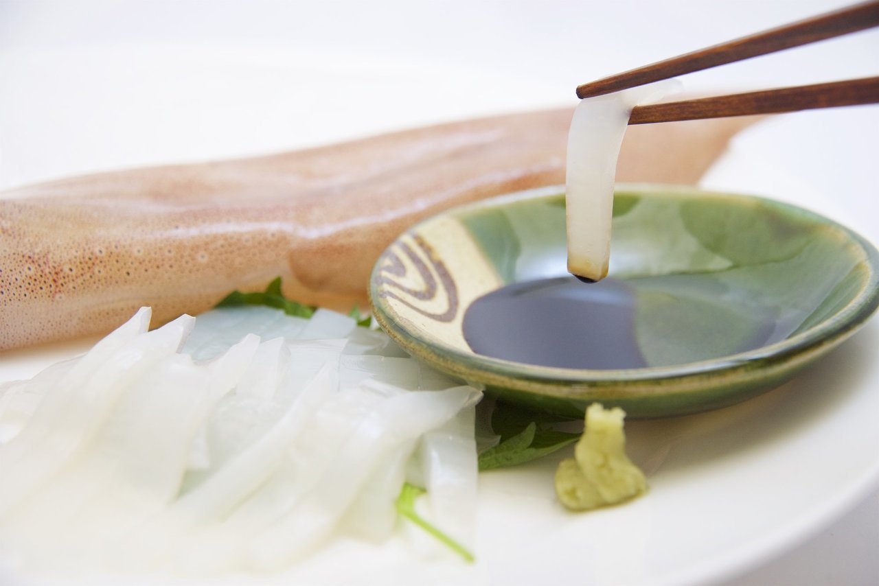 ケンサキイカの刺身の写真