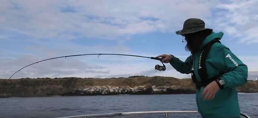 釣り人のアップ写真
