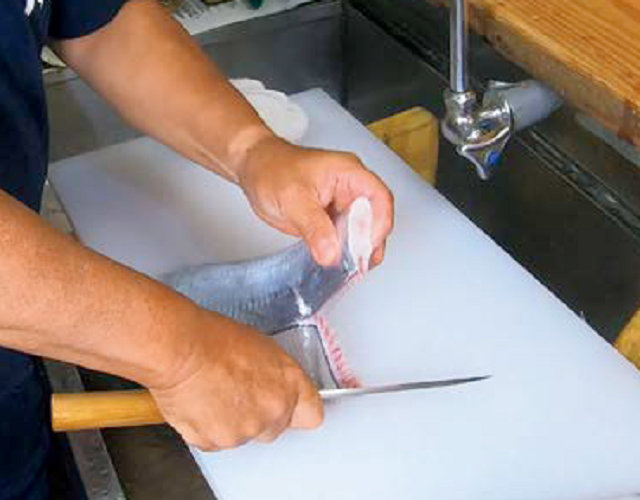 さばいている様子