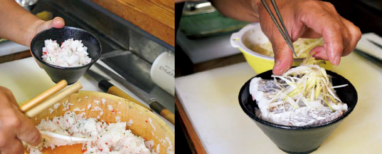 盛り付けの様子